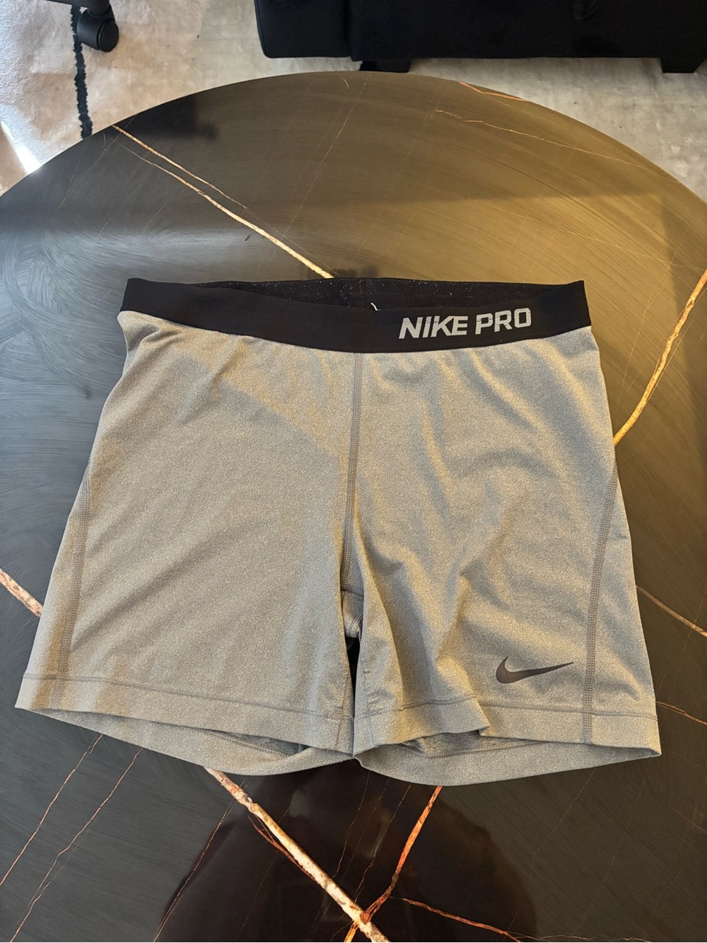 Nike Grey and Black Pro Training Compression Shorts